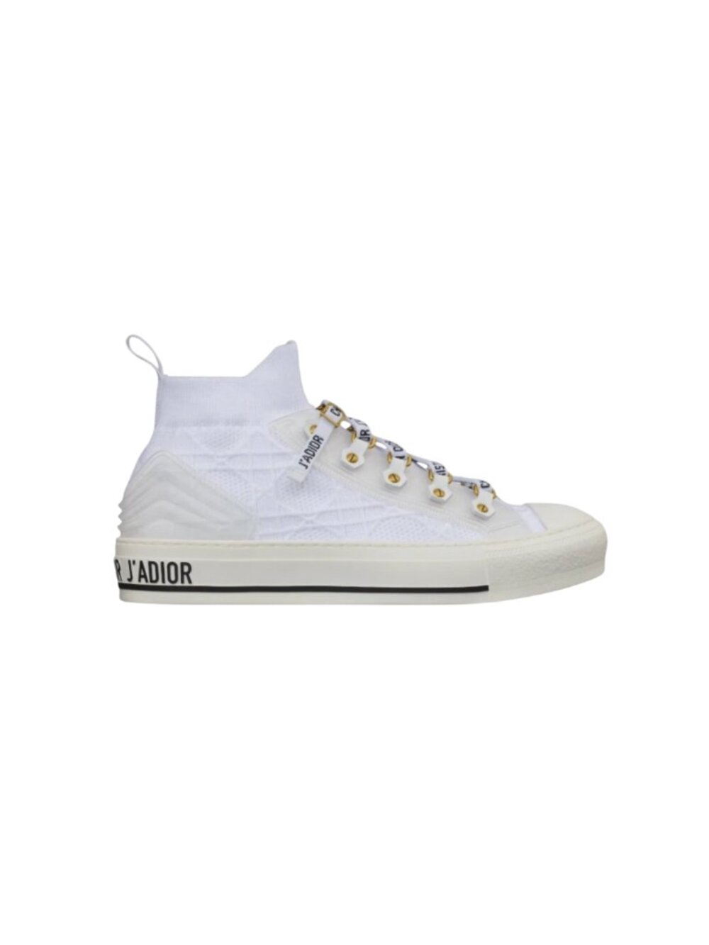 NEW Christian Dior Walk n'Dior Sneakers Womens 38.5 8.5 White Cream High Top